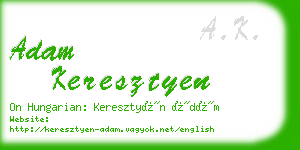 adam keresztyen business card